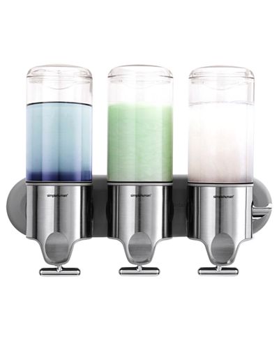 simplehuman Bath Accessories, Wall Mount Triple Pump