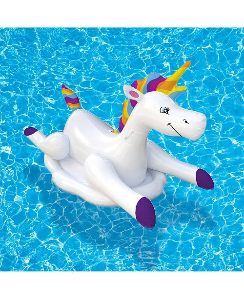 Blue Wave Sports Cloud Rider Rainbow Unicorn Inflatable Ride On