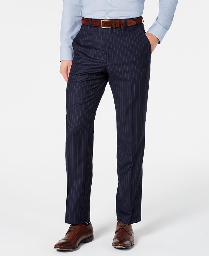 Lauren Ralph Lauren Men's Classic-Fit UltraFlex Stretch Navy Pinstripe Suit  Pants - Macy's