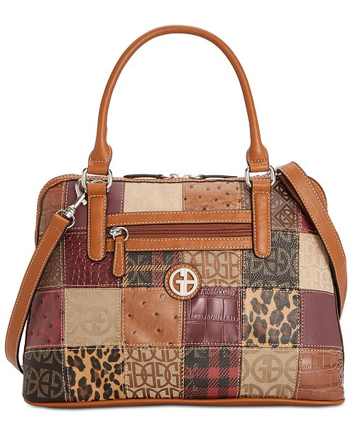 Giani Bernini Patchwork Dome Satchel, Created for Macy's & Reviews