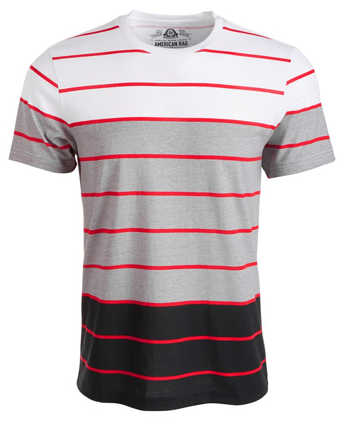 American Rag Mens Striped V Neck T Shirt Yellow Size Xx Large main image 0