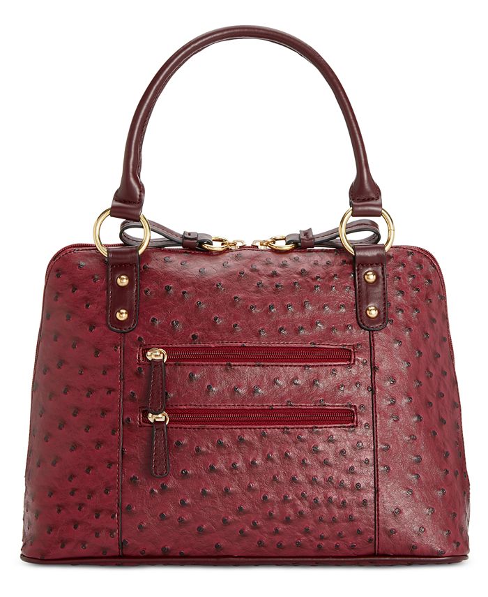 Giani Bernini Ostrich-Embossed Dome Satchel, Created for Macy's - Macy's