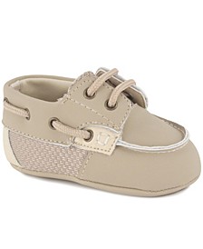 Baby Boy Nubuc Deck Shoe with Mesh Accents