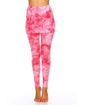 White Mark Tie Dye Skirted Leggings