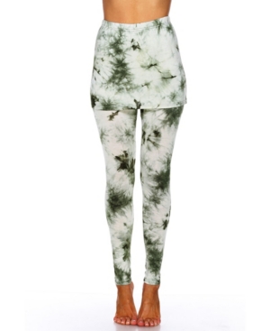 White Mark Tie Dye Skirted Leggings