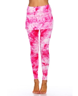 White Mark Tie Dye Skirted Leggings
