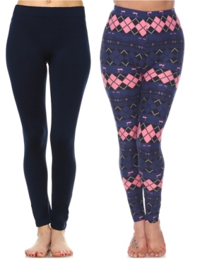White Mark Pack of 2 Leggings