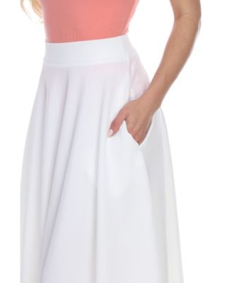 Flared Midi Skirt with Pockets