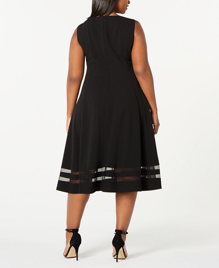 Calvin Klein Plus Size Illusion-Hem Dress & Reviews - Dresses - Plus ...