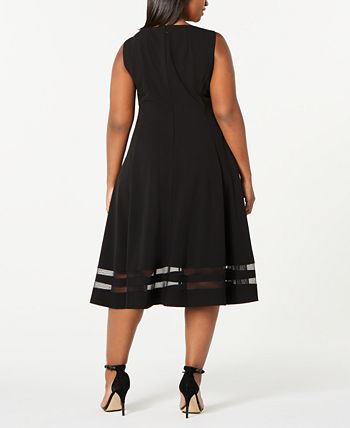 Calvin Klein - Trendy Plus Size Illusion-Hem Midi Dress
