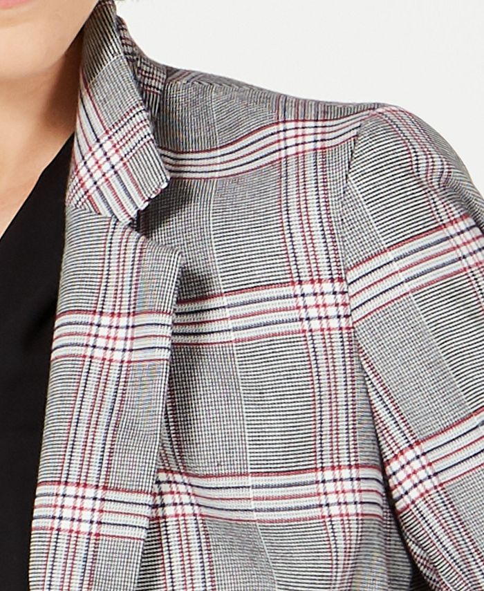 Bar III Plaid Notch-Collar Blazer, Created for Macy's - Macy's