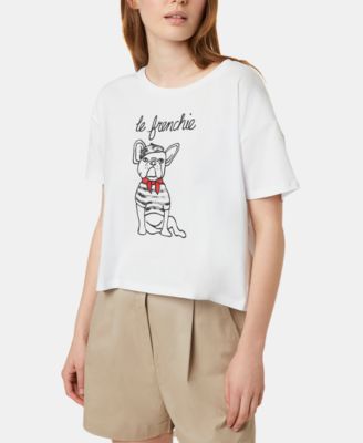 French Connection - Cotton Le Frenchie-Graphic T-Shirt