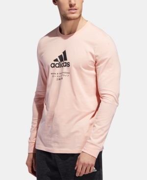 Adidas Originals Adidas Men's Graphic Long-sleeve T-shirt In Pink 