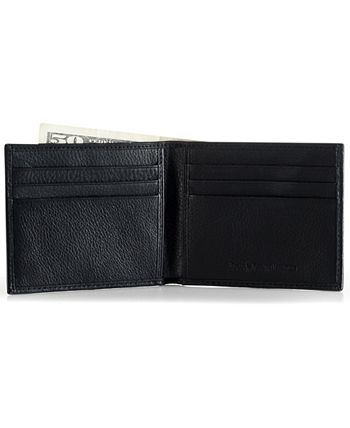 Polo Ralph Lauren Men's Wallet, Pebbled Bifold Wallet - Macy's