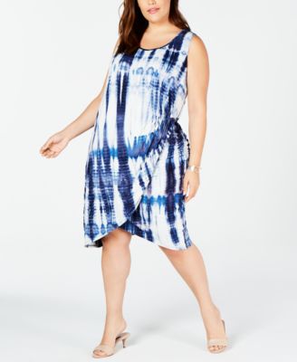 Love Squared - Trendy Plus Size Tie-Dyed Dress
