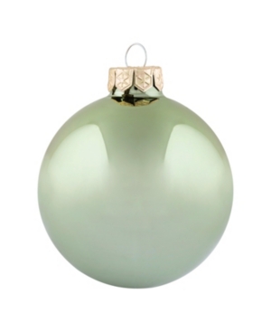 Whitehurst 1.25" Glass Christmas Ornaments In Lime Shiny