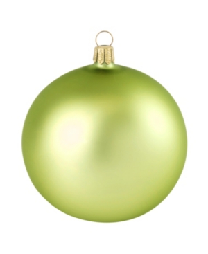 Whitehurst 1.25" Glass Christmas Ornaments In Lime Matte