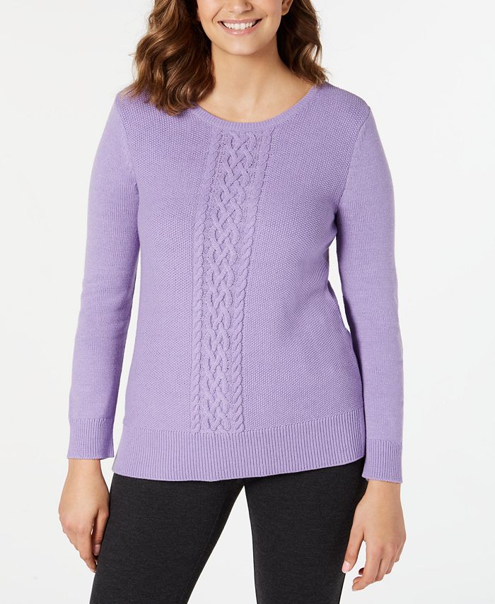 Karen Scott CableKnit Sweater, Created for Macy's Macy's