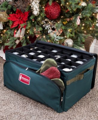 3 Tray Christmas Ornament Storage Box with Front Pocket