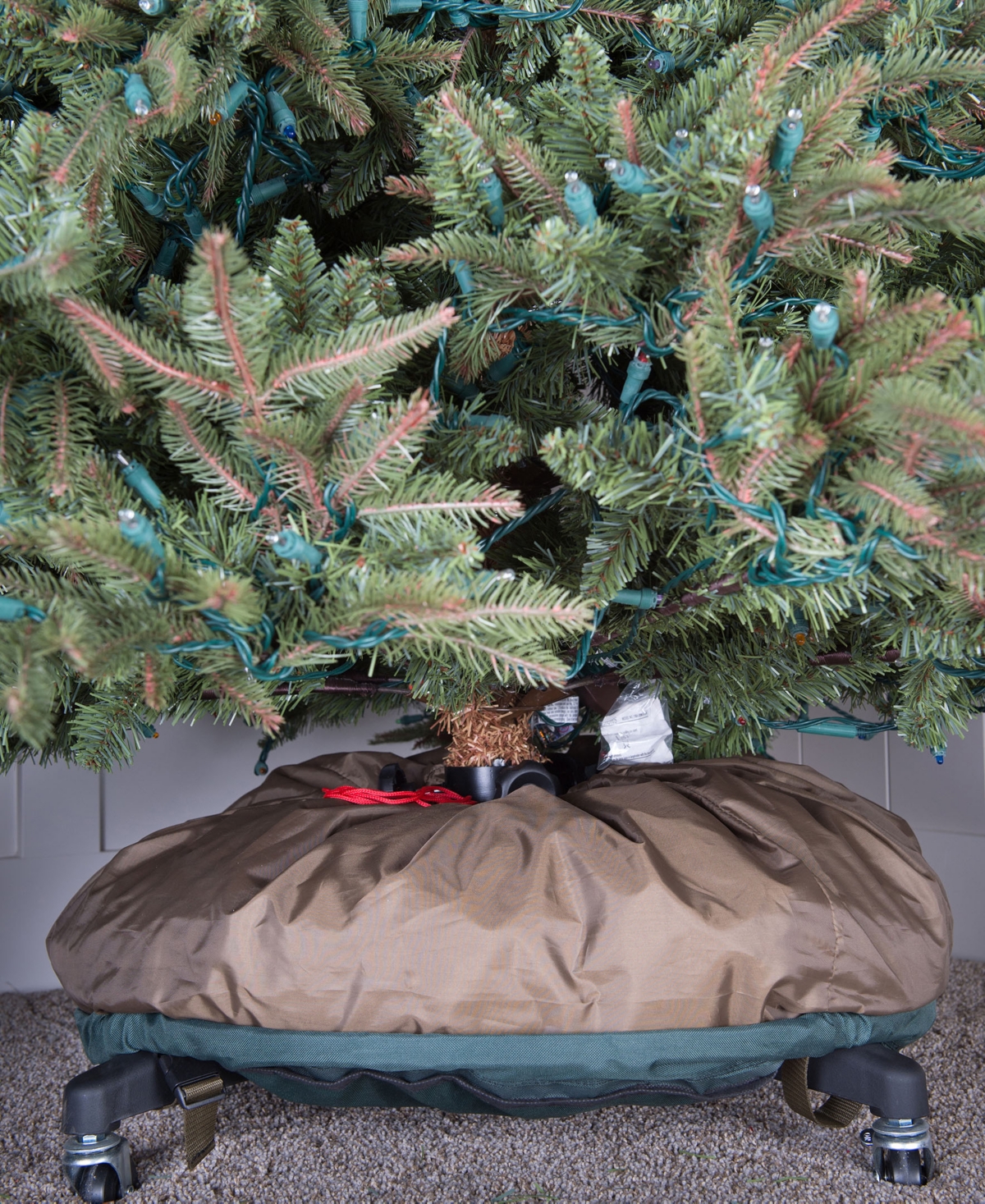 TreeKeeper Large Upright Christmas Tree Storage Bag with Wheels