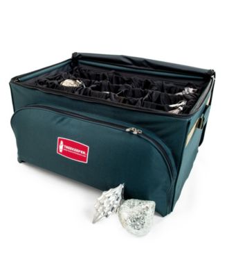 Christmas Ornament Storage Box with Adjustable Dividers