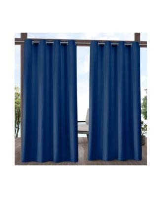 Delano Heavyweight Textured Indoor/Outdoor Grommet Top Curtain Panel Pair, 54" x 96"