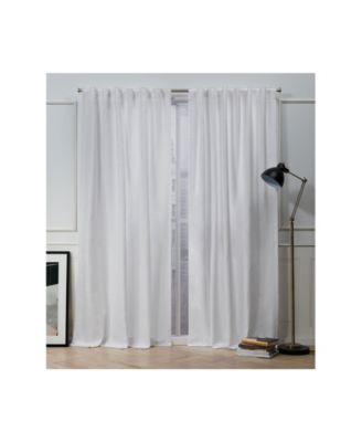 Mellow Slub Textured Hidden Tab Top Curtain Panel Pair