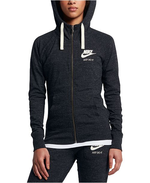 Nike Gym Vintage FullZip Hoodie & Reviews Tops Women Macy's