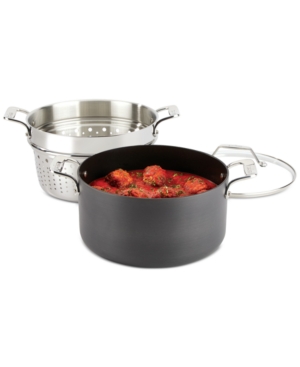 All-clad All Clad Essentials Nonstick 7-qt. Covered Multi-pot With Insert In Black
