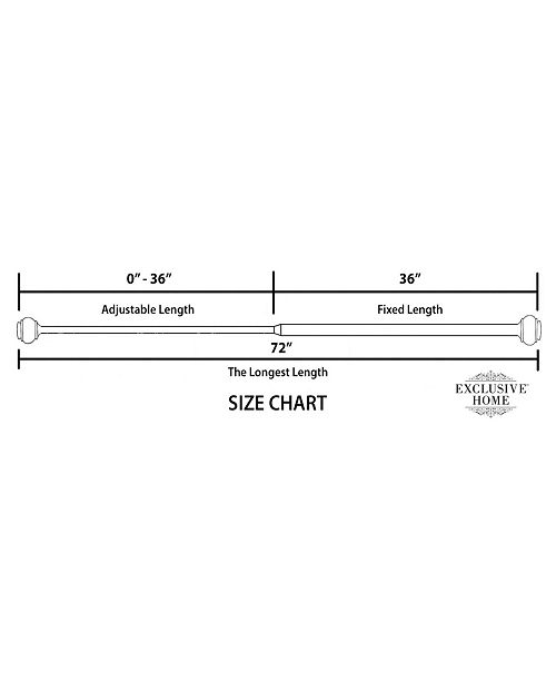 Exclusive Home Fetter Wrap Around Double Curtain Rod 36 72