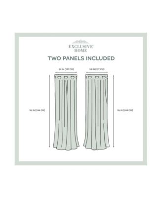 Indoor/Outdoor Solid Cabana Grommet Top Curtain Panel Pair, 54" x 96"