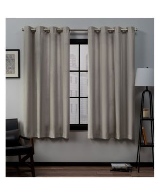 Loha Linen Grommet Top Window Curtain Panel Pair