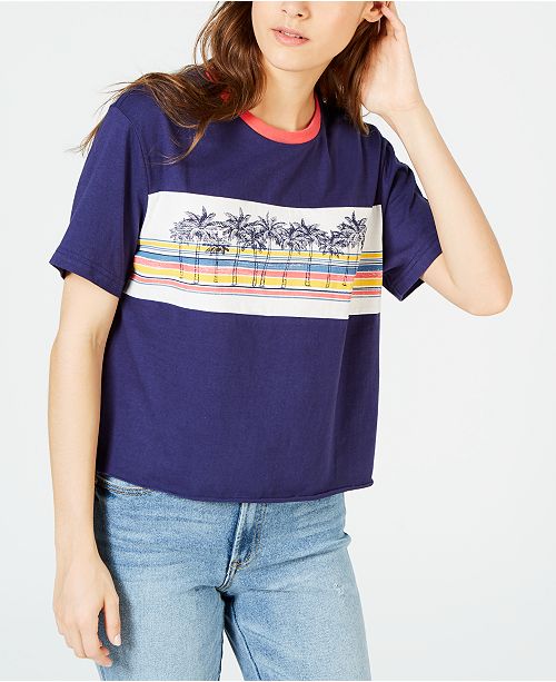 Rebellious One Juniors Palm Tree T Shirt Reviews Tops Macy S