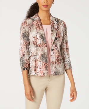 Kasper Snake-Print Blazer