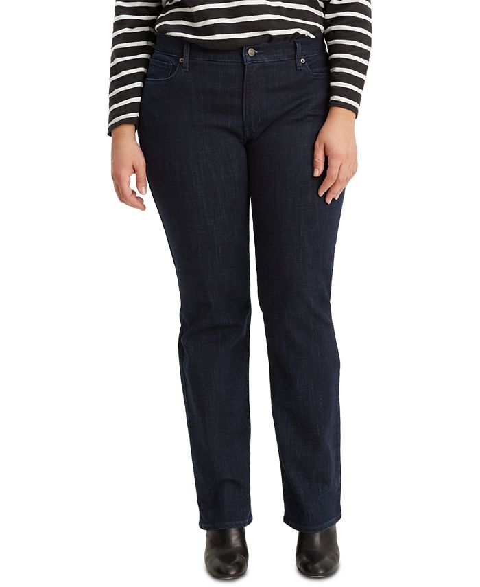 Levi's Trendy Plus Size Classic Straight-Leg Jeans & Reviews - Jeans ...