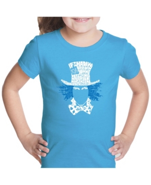 La Pop Art Girl's Word Art T-Shirt - The Mad Hatter