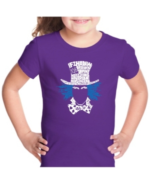 La Pop Art Girl's Word Art T-Shirt - The Mad Hatter