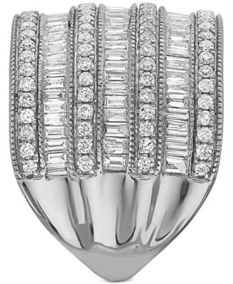 EFFY&reg; Diamond Multi-Row Statement Ring (1-1/2 ct. t.w.) In 14k White Gold, 14K Gold Or 14K Rose Gold