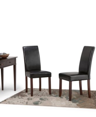 Avery Faux Leather Parson Chairs, Quick Ship (Set of 2)