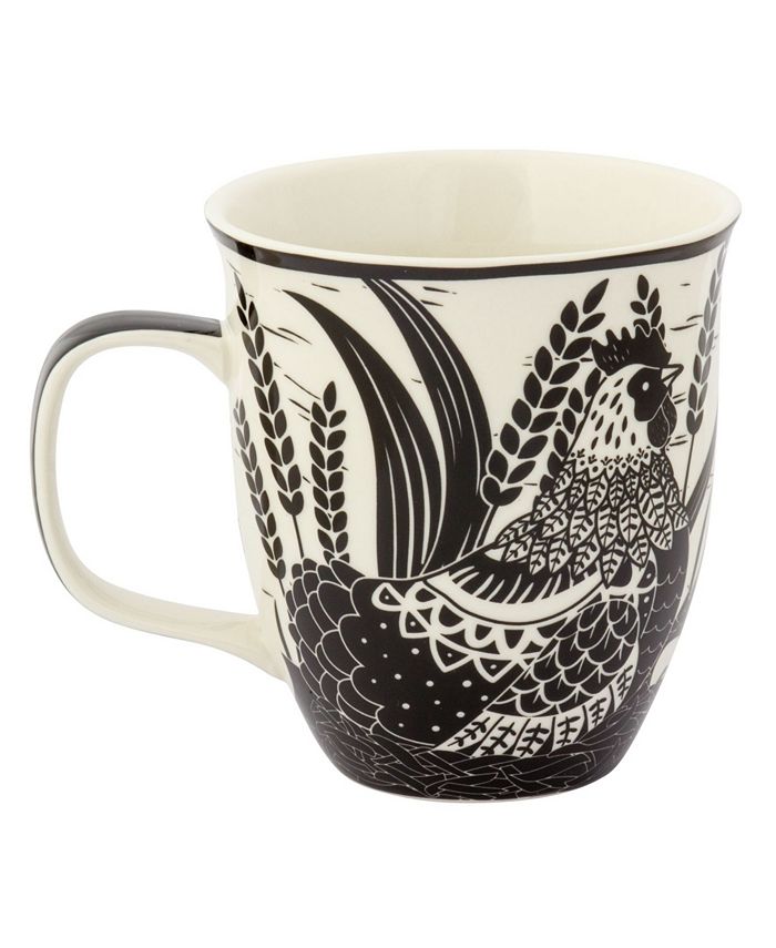 Karma Gifts 16 oz Black and White Boho Mug Octopus - Cute Coffee and Tea  Mug - Ceramic Coffee Mugs for Women and Men
