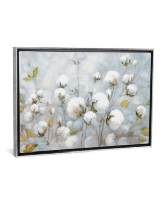 Cotton Field in Blue Gray by Julia Purinton Gallery-Wrapped Canvas Print - 18" x 26" x 0.75"