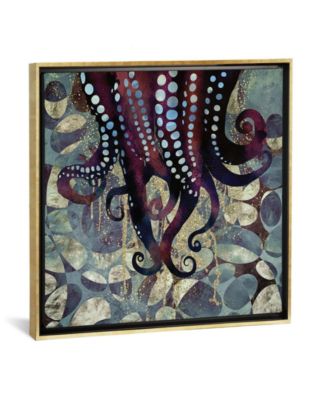 Metallic Ocean Ii by Spacefrog Designs Gallery-Wrapped Canvas Print - 18" x 18" x 0.75"