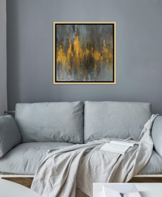 iCanvas "Black and Gold Abstract" by Danhui Nai Gallery-Wrapped Canvas Print