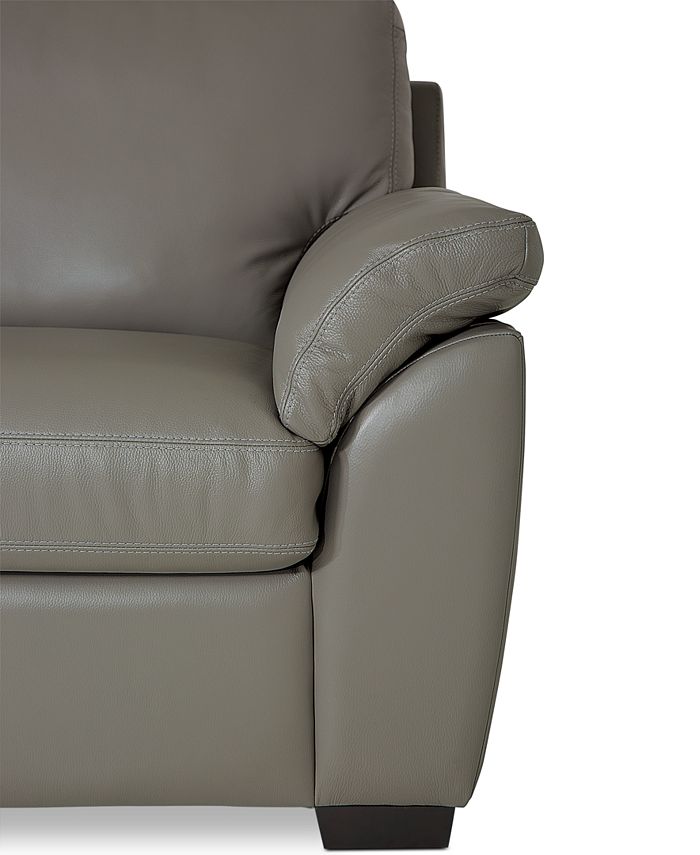 Furniture Lothan 80" Leather Full Sleeper, Created for Macy's Macy's