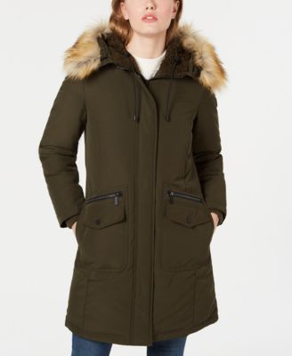 french connection hooded puffer coat