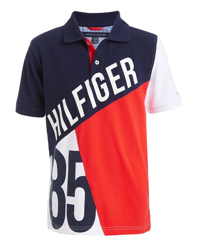 Tommy Hilfiger Big Boys Hilfiger 85 Colorblocked Piqué Polo Shirt & - Shirts & Tops - Kids - Macy's