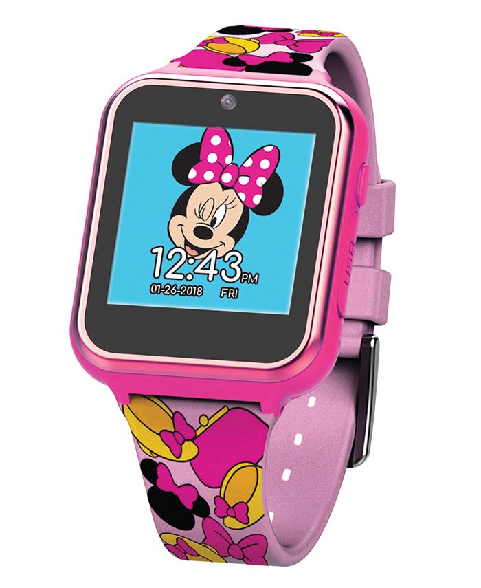 Disney Princess Female Child ITime Smart Watch In Pink With Silicone Strap Pn4395wm