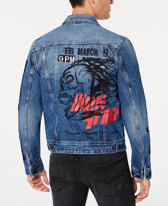 GUESS Men's Denim Concert Jacket & Reviews - Coats & Jackets - Men - Macy's