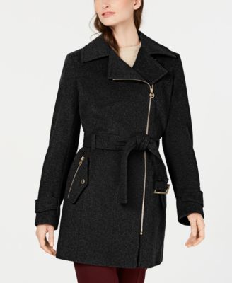Asymmetrical Belted Coat, Created for Macy's