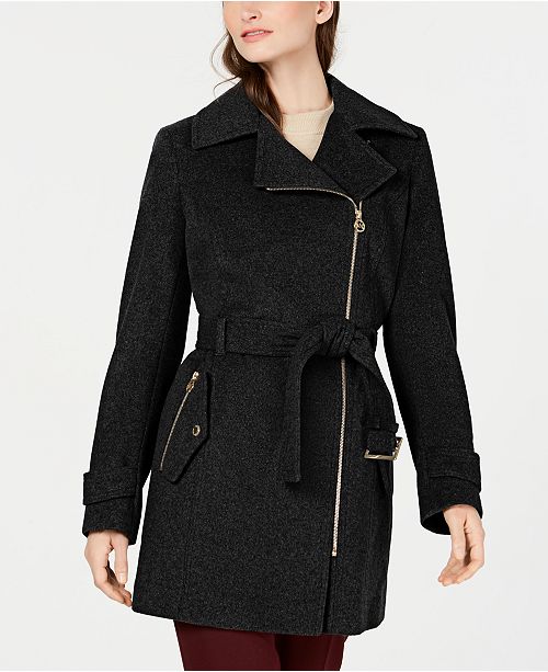 Michael Kors Asymmetrical Belted Coat Created For Macy S